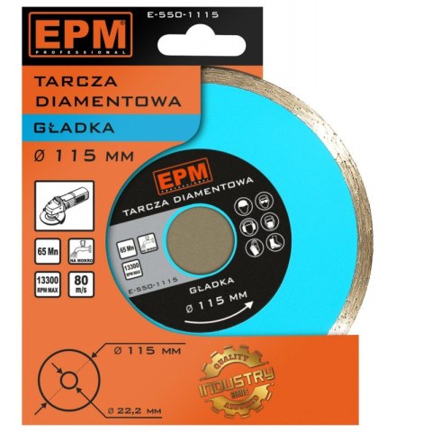 EPM TARCZA DIAMENTOWA GŁADKA 250MM EPM TARCZA DIAMENTOWA GŁADKA 250MM