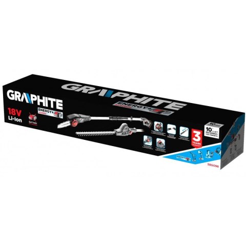 GRAPHITE URZĄDZENIE OGRODOWE NA WYSIĘGNIKU 2W1 ENERGY+ BEZ AKU. GRAPHITE URZĄDZENIE OGRODOWE NA WYSIĘGNIKU 2W1 ENERGY+ BEZ AKU.