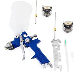 Bituxx Pistolet natryskowy lakierniczy HVLP 600ml dysze 1,4mm / 1,7mm / 2,0mm