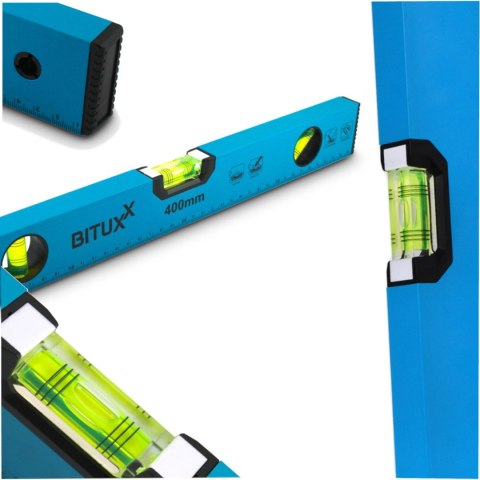 Bituxx Poziomica magnetyczna aluminiowa Bituxx 40 cm Lekka Precyzyjna Wszechstronna Bituxx Poziomica magnetyczna aluminiowa Bituxx 40 cm Lekka Precyzyjna Wszechstronna