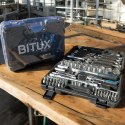 Bituxx Profesjonalny Zestaw KLUCZY 108 Elementów Grzechotki STAL CrV Walizka