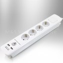 E-hurtownia Przedłużacz 4 gniazda + 2 x USB