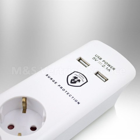E-hurtownia Przedłużacz 4 gniazda + 2 x USB E-hurtownia Przedłużacz 4 gniazda + 2 x USB