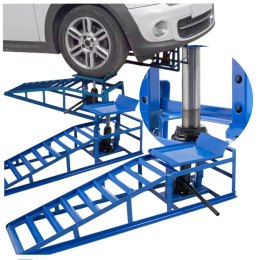 E-hurtownia Rampy najazdowe z podnośnikiem hydraulicznym 2x2000 kg stalowe regulowane