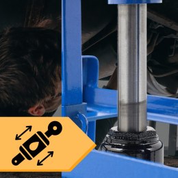 E-hurtownia Rampy najazdowe z podnośnikiem hydraulicznym 2x2000 kg stalowe regulowane