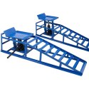 E-hurtownia Rampy najazdowe z podnośnikiem hydraulicznym 2x2000 kg stalowe regulowane