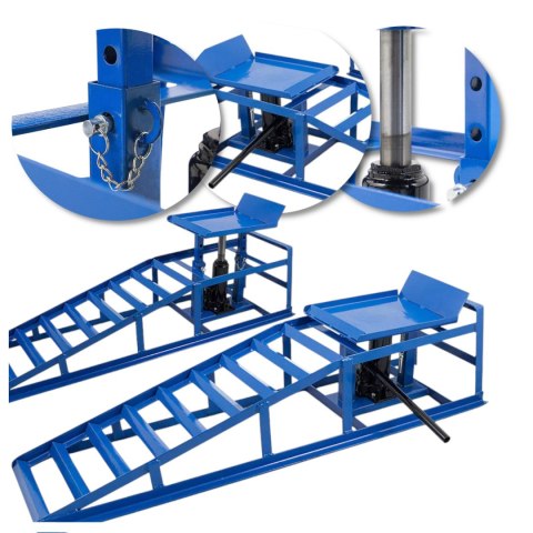 E-hurtownia Rampy najazdowe z podno艣nikiem hydraulicznym 2x2000 kg stalowe regulowane E-hurtownia Rampy najazdowe z podno艣nikiem hydraulicznym 2x2000 kg stalowe regulowane