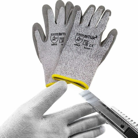Bituxx RĘKAWICZKI RĘKAWICE POWŁOKA PU ROBOCZE S-XXL 10 PAR Bituxx RĘKAWICZKI RĘKAWICE POWŁOKA PU ROBOCZE S-XXL 10 PAR