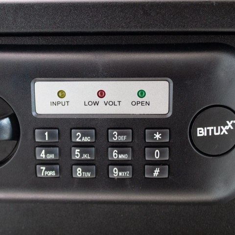 Bituxx Sejf elektroniczny szyfrowy czarny Bituxx Sejf elektroniczny szyfrowy czarny