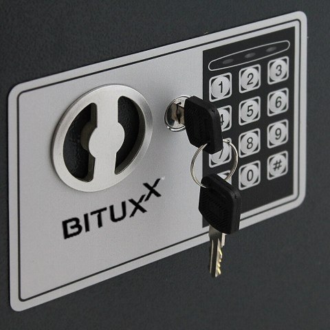 Bituxx Sejf na Klucze Elektroniczny 48 Haczyków Stalowy Montaż Ścienny Biuro Dom Bituxx Sejf na Klucze Elektroniczny 48 Haczyków Stalowy Montaż Ścienny Biuro Dom