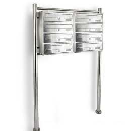 Bituxx SKRZYNKA POCZTOWA LOKATORSKA 2x4 METALLIC STAL NIERDZEWNA