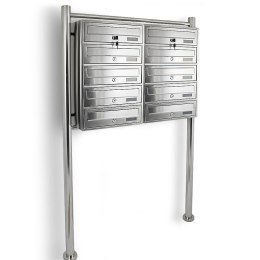 Bituxx SKRZYNKA POCZTOWA LOKATORSKA 2x5 METALLIC STAL NIERDZEWNA
