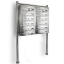Bituxx SKRZYNKA POCZTOWA LOKATORSKA 2x6 METALLIC STAL NIERDZEWNA