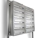 Bituxx SKRZYNKA POCZTOWA LOKATORSKA 2x6 METALLIC STAL NIERDZEWNA