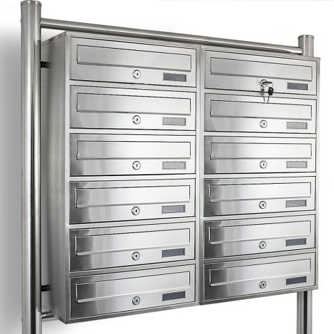 Bituxx SKRZYNKA POCZTOWA LOKATORSKA 2x6 METALLIC STAL NIERDZEWNA Bituxx SKRZYNKA POCZTOWA LOKATORSKA 2x6 METALLIC STAL NIERDZEWNA