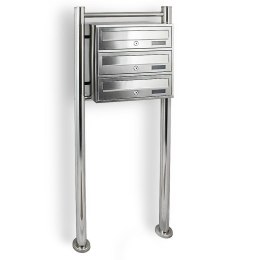 Bituxx SKRZYNKA POCZTOWA LOKATORSKA 3 METALLIC STAL NIERDZEWNA