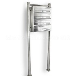 Bituxx SKRZYNKA POCZTOWA LOKATORSKA 4 METALLIC STAL NIERDZEWNA