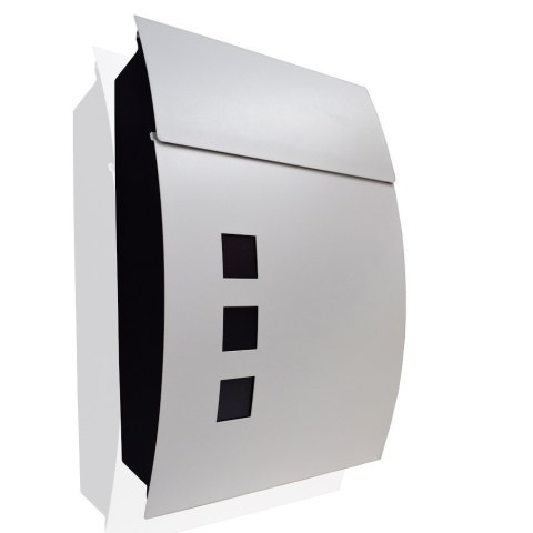 Bituxx SKRZYNKA POCZTOWA NA LISTY PÓŁOKRĄGŁA BIAŁA MODERN DESIGN Bituxx SKRZYNKA POCZTOWA NA LISTY PÓŁOKRĄGŁA BIAŁA MODERN DESIGN