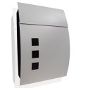 Bituxx SKRZYNKA POCZTOWA NA LISTY PÓŁOKRĄGŁA BIAŁA MODERN DESIGN