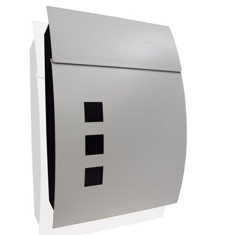 Bituxx SKRZYNKA POCZTOWA NA LISTY PÓŁOKRĄGŁA BIAŁA MODERN DESIGN Bituxx SKRZYNKA POCZTOWA NA LISTY PÓŁOKRĄGŁA BIAŁA MODERN DESIGN