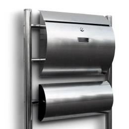 Bituxx SKRZYNKA POCZTOWA NA LISTY ZE STOJAKAMI STAL INOX