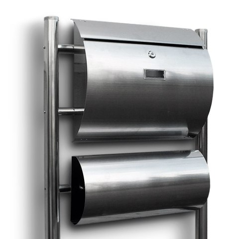 Bituxx SKRZYNKA POCZTOWA NA LISTY ZE STOJAKAMI STAL INOX