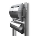 Bituxx SKRZYNKA POCZTOWA NA LISTY ZE STOJAKAMI STAL INOX