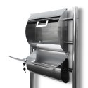 Bituxx SKRZYNKA POCZTOWA NA LISTY ZE STOJAKAMI STAL INOX