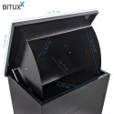 Bituxx Skrzynka Paczkowa Bituxx 76x53x41cm Zamek Bezpieczna na Listy Paczki Czarna
