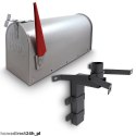 Bituxx Skrzynka Pocztowa Amerykańska Srebrna USA Mailbox z Uchwytem Montażowym