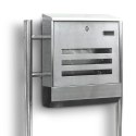 Bituxx Skrzynka pocztowa na listy z gazetnikiem ze stali inox ze stojakami