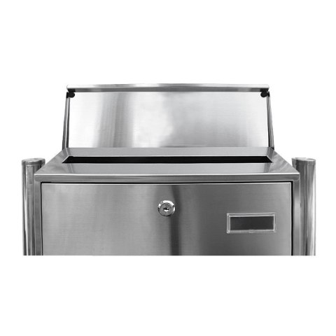 Bituxx Skrzynka pocztowa na listy z gazetnikiem ze stali inox ze stojakami Bituxx Skrzynka pocztowa na listy z gazetnikiem ze stali inox ze stojakami