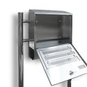 Bituxx Skrzynka pocztowa na listy z gazetnikiem ze stali inox ze stojakami