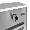 Bituxx Skrzynka pocztowa na listy z gazetnikiem ze stali inox ze stojakami