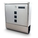 Bituxx Skrzynka pocztowa na listy z gazetnikiem ze stali inox