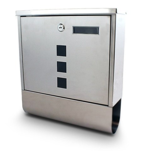 Bituxx Skrzynka pocztowa na listy z gazetnikiem ze stali inox Bituxx Skrzynka pocztowa na listy z gazetnikiem ze stali inox