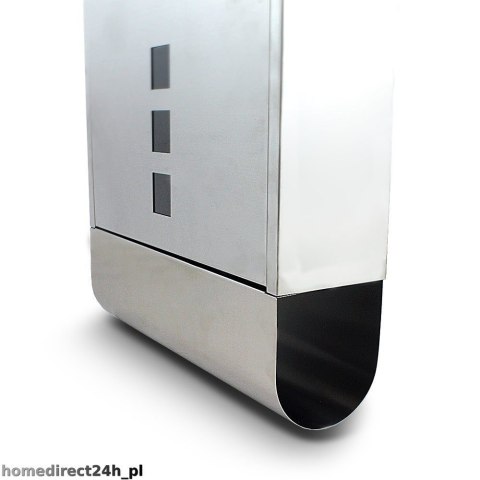 Bituxx Skrzynka pocztowa na listy z gazetnikiem ze stali inox Bituxx Skrzynka pocztowa na listy z gazetnikiem ze stali inox