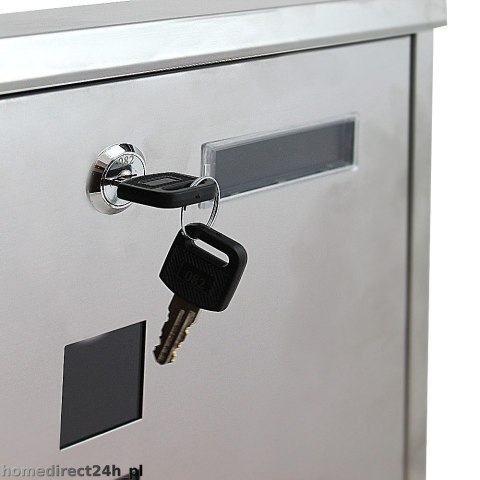 Bituxx Skrzynka pocztowa na listy z gazetnikiem ze stali inox Bituxx Skrzynka pocztowa na listy z gazetnikiem ze stali inox