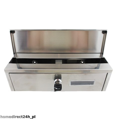 Bituxx Skrzynka pocztowa na listy z gazetnikiem ze stali inox Bituxx Skrzynka pocztowa na listy z gazetnikiem ze stali inox