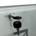 Bituxx Skrzynka pocztowa na listy ze stali inox oraz szkła z gazetnikiem