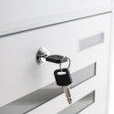 Bituxx Skrzynka pocztowa ścienna Mailbox Letterbox Biała