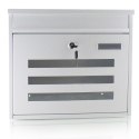 Bituxx Skrzynka pocztowa ścienna Mailbox Letterbox Biała