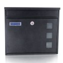 Bituxx Skrzynka pocztowa ścienna Mailbox Letterbox Czarna