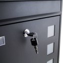Bituxx Skrzynka pocztowa ścienna Mailbox Letterbox Czarna