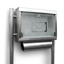 E-hurtownia SKRZYNKA POCZTOWA NA LISTY ZE STOJAKAMI STAL INOX