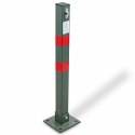 BITUXX® Słupek parkingowy blokada składana stalowa 65 cm z zamkiem na kluczyk