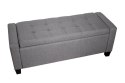 Bituxx Sofa jasnoszara mała pufa HOPSACK GREY
