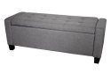 Bituxx Sofa jasnoszara mała pufa HOPSACK GREY