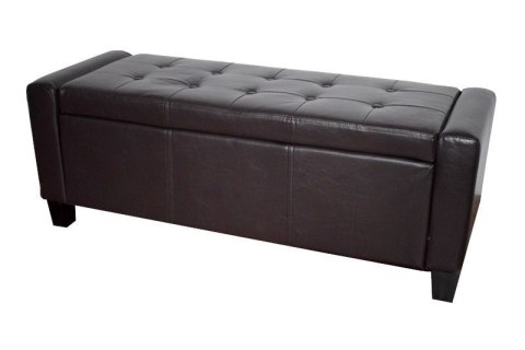 Bituxx Sofa mała brązowa pufa BROWN PU Bituxx Sofa mała brązowa pufa BROWN PU