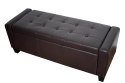 Bituxx Sofa mała brązowa pufa BROWN PU